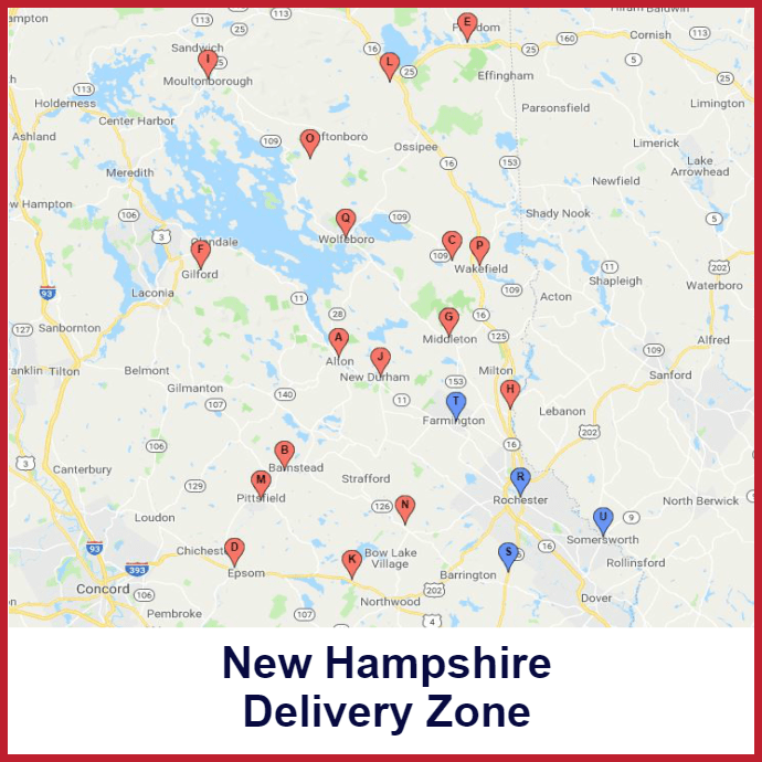 Fielding's Oil & Propane Heating Oil Delivery Zones
